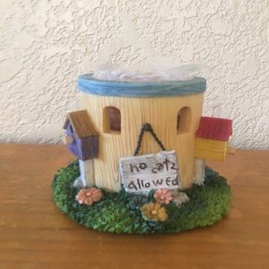 Vintage Our America Candle Cuddlers Birdhouse Candle Holder